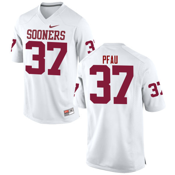 Oklahoma Sooners #37 Kyle Pfau College Football Jerseys Game-White